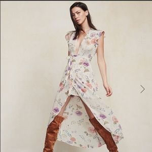 BNWT Reformation Charlene floral Wrap Dress size L